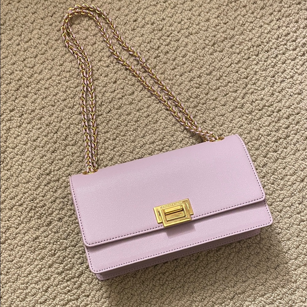 Charles and Keith lilac convertible bag